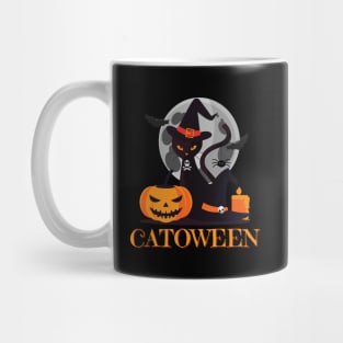 Catoween, cat halloween, happy halloween, cat lovers Mug